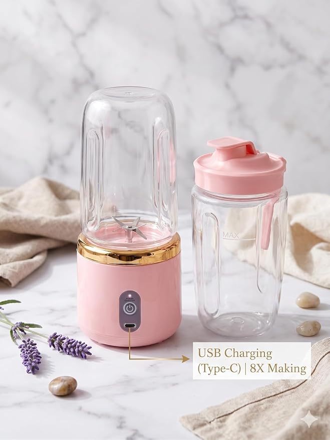 Portable Mini Blender & Juicer – USB Rechargeable Personal Smoothie Maker