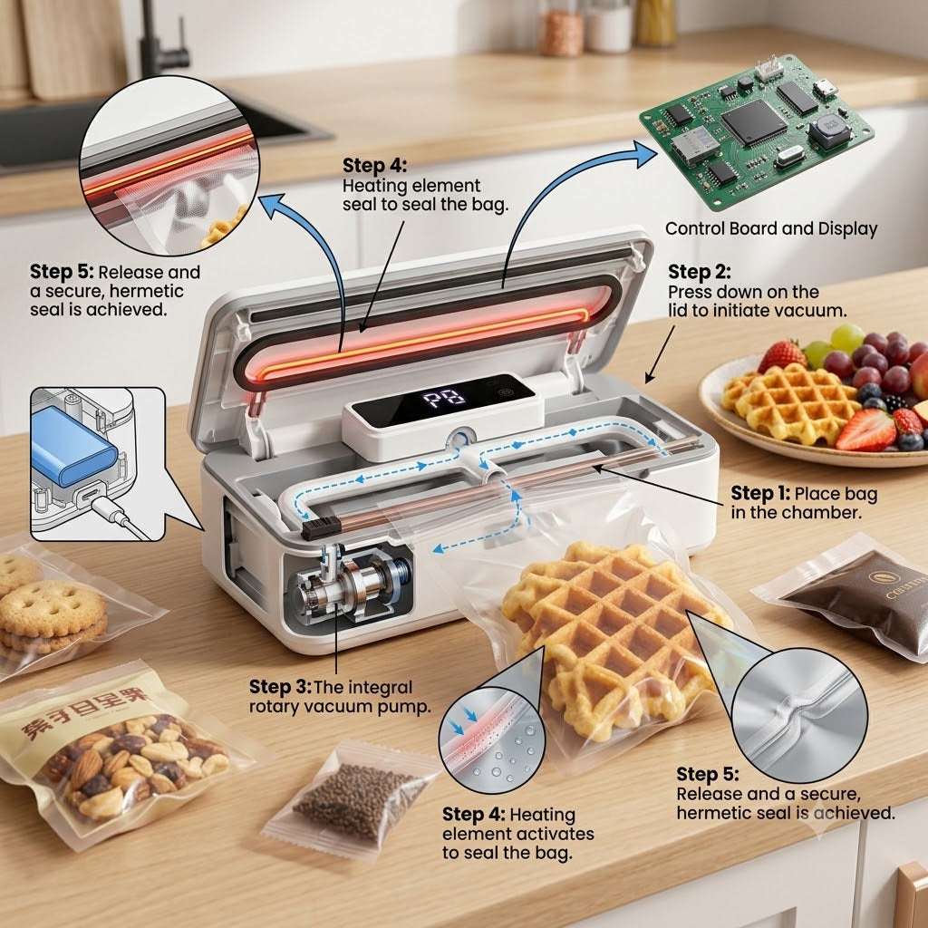 Mini Heat Bag Sealer | 2-in-1 Heat Sealer & Cutter